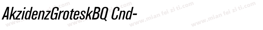 AkzidenzGroteskBQ Cnd字体转换